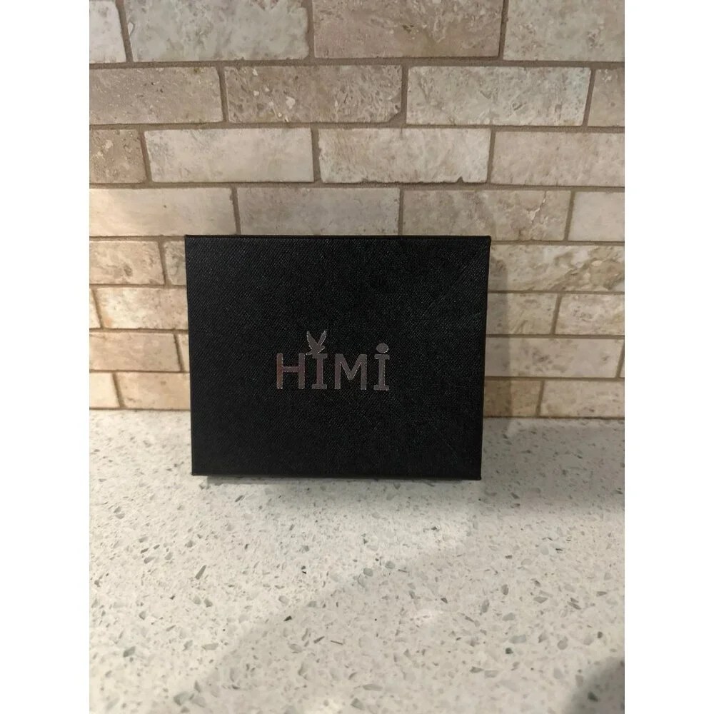 NIB HIMI Genuine Leather RFID Blocking Bifold Stylish Wallet With 2‎ ID Window